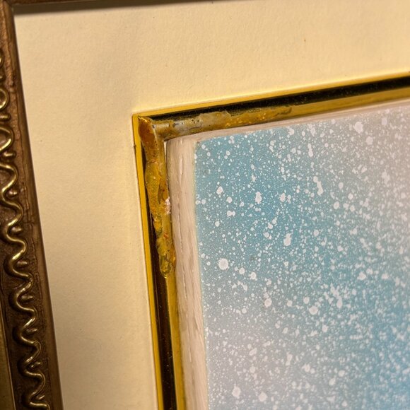 Vintage 3D Santa with Reindeer Framed Christmas Decor Textured Relief Wall Art - Picture 6 of 14